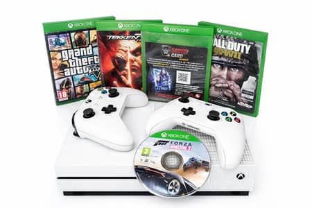 Xbox One S 1TB  | 2 Controllers | 5 Games Included