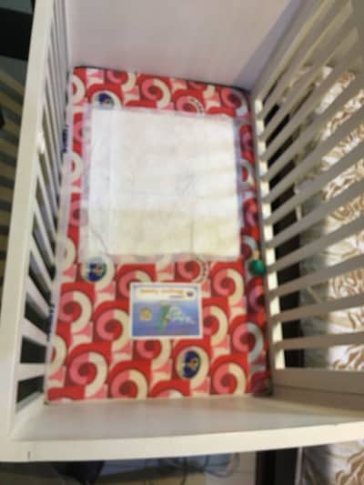 Baby cot pure wood ,with mattress