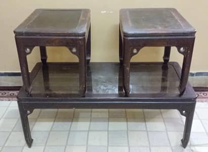 Wooden plus glass table for sale