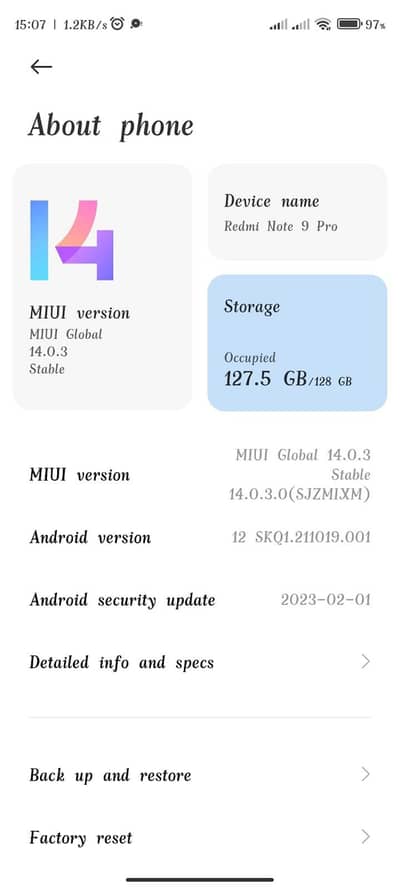 Redmi Note 9pro 6/128