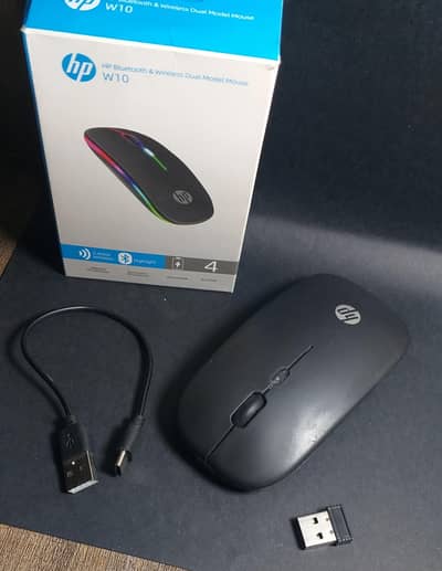 Hp  wh10 bluetooth  and wireless dual mouse  recharge from  type C