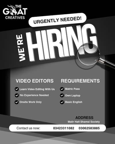 Video Editor Job Opportunity