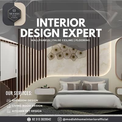 Luxury Interior Designer in Karachi | False ceiling | Wallpanels |