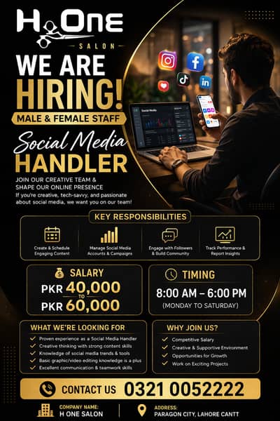 Social Media Marketing Staff - Urgent Hiring - Male & Female Job - Job