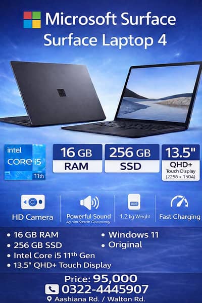 Microsoft Surface Laptop 4 i5 11th Gen  16GB RAM 512GB SSD