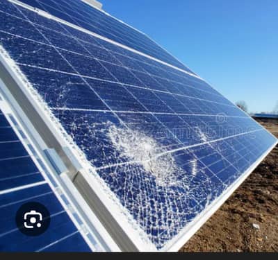 Broken solar panel but we installed them them new only 6 months