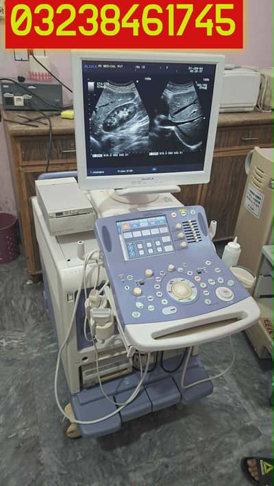 Aloka Alpha 10 (Big LCD) japanese colour Doppler ultrasound machine