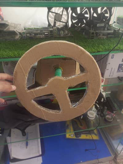 homemade steering wheel full working with peddals