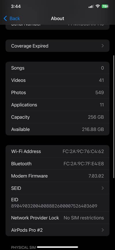 Iphone xsmax 256gb pta approved