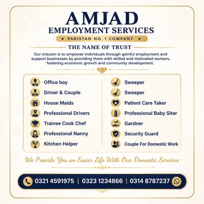 Maids /Driver / cook /   couple| chef / Baby Sitter maid available