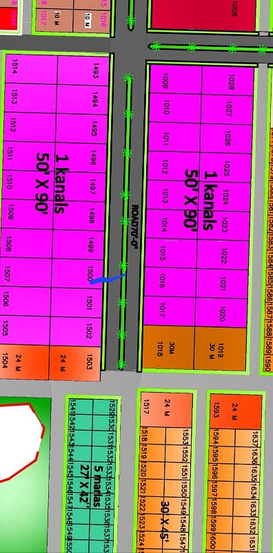 1 Kanal Plot Main 100 ft Road For Sale Opposite Bariyar House Phase 2 Diamond city Cantt Sialkot