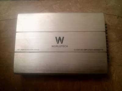 Worldtech Class AB 45 Watts Car Amplifier | WT-AMP4442niGH Silver