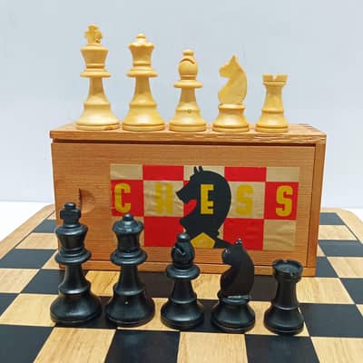 Vintage 1960s Wooden 'HPG Series' Chess Set | Made in England