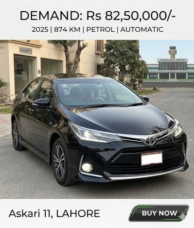 Toyota Corolla Altis Grande X CVT-i 1.8 BLack  Interior 2025