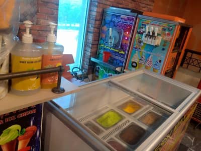 icecream setup for sale at minhaj university. ,