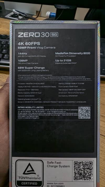Infinix Zero 30 5G - DIMENSITY 8020 5G Processor - Perfect Phone.