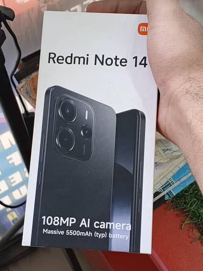 Redmi note 14 with box charger