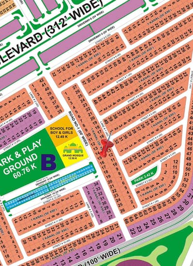 1 Kanal Corner Plot Available For Sale In Overseas Block, Lahore Smart City