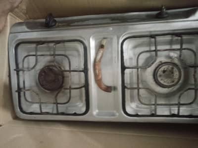 2 Burner Gas Stove – Heavy Quality | Slight Repair Needed