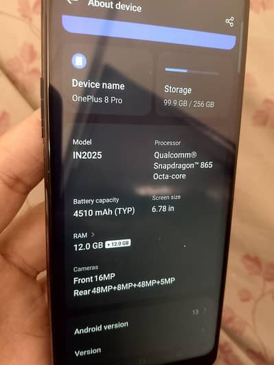 One plus 8 pro 12/256 PTA APPROVED