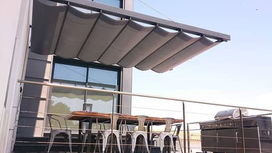 Tensile awnings / Best pvc garge shade in Pakistan / Car roof shade
