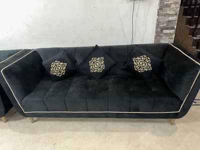 Black sofa set 3+2+1