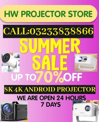 FULL HD 4K 8K ANDROID SMART MINI PROJECTOR /MULIYMEDIA HOME / OFFIC