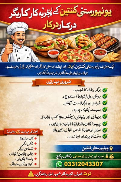 Canteen staff Required