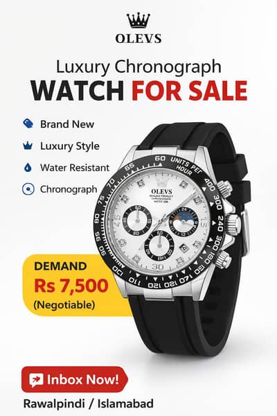 Brand New OLEVS Watch – Luxury Style – Chronograph Design