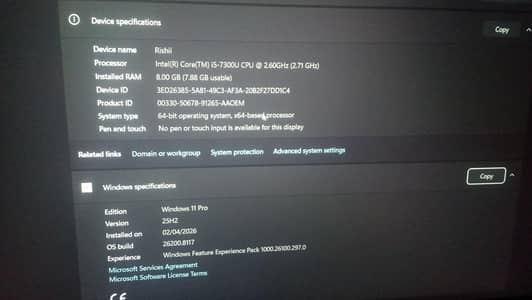 LENOVO T470 ( 7th GENRATION  CORI5 )