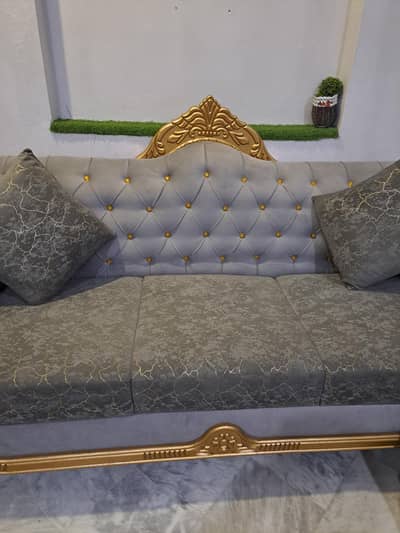 safa for sale slightly used and bed 2 side tables