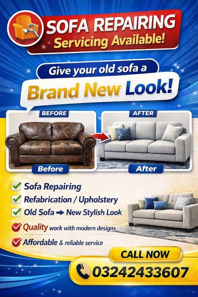sofa set, sofa repair