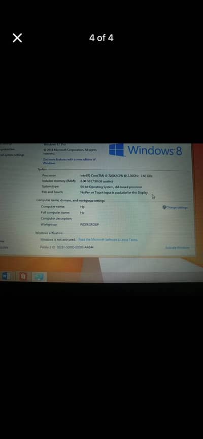 Laptop Core i5 7th Gen. Exchange possible with mobile