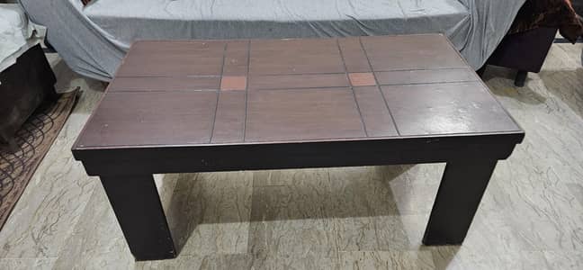 coffee table with glass