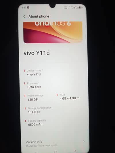 vivo y11d . 4+4/128