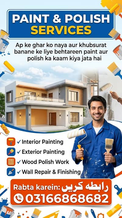  Professional Paint & Wood Polish Services - Interior & Exterior 