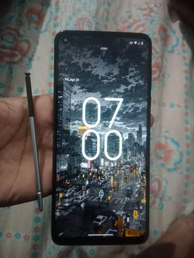 Moto G stylus 5G with pencil