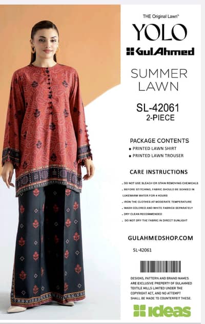 2pc printed lawn by Gul Ahmed