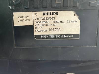 Philips CRT tv with its Philips trolley 6000
