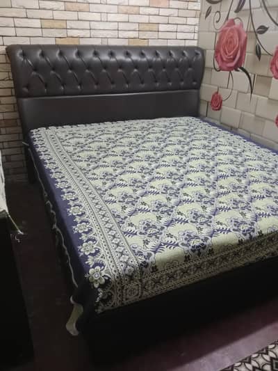 leather foam poshish king size double bed
