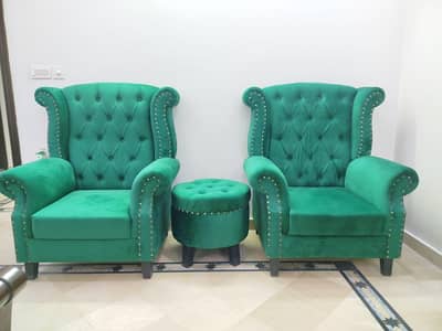 Coffee Chairs with Ottoman Table