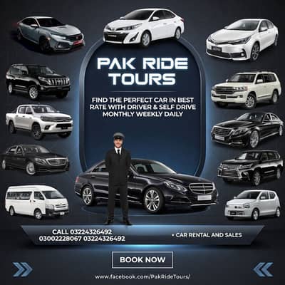 Rent a Car All Pakistan One Way With Fuel and Tool Yaris Prado Corolla