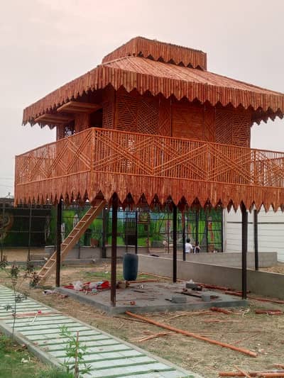 Bambo Shade - Bhans - Chatai - Hut - Wall - Jaffri - Bambo Hut