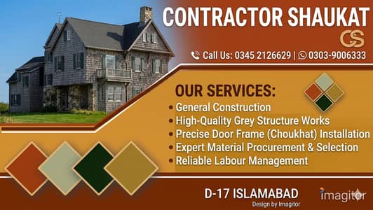 Construction Services | Grey Structure & Finishing Work in Islamabad