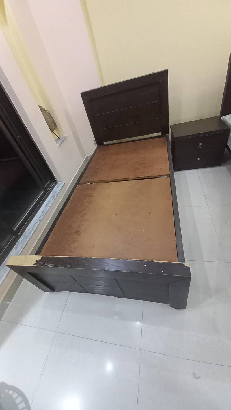 Single Bed Set with Side Table – Budget Friendly | Solid Condition 4