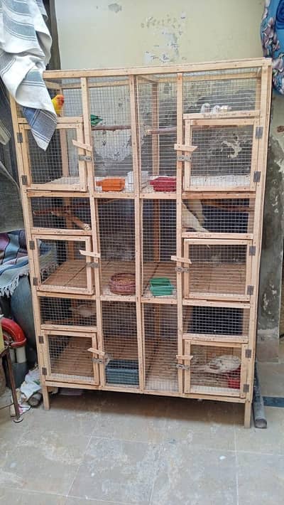 Wooden Bird Cage for Sale (4 Portions) – Reasonable Price