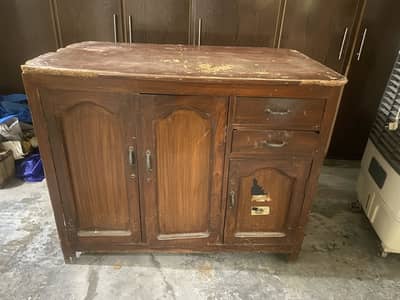 Wooden iron stand - repair and polish needed- 4 x 2.5