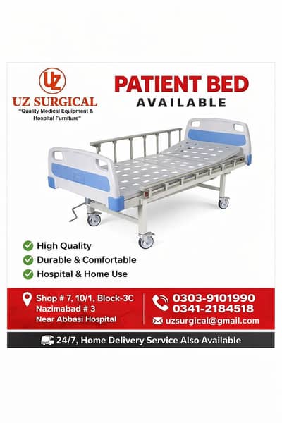 Single follar patient Bed  with matress complete