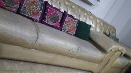 5 Seater Sofa Set Comfortable Wooden Frame For Sale