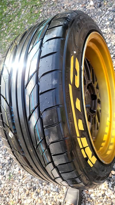 bbs rims with nitto tyres 18inch unused tyre